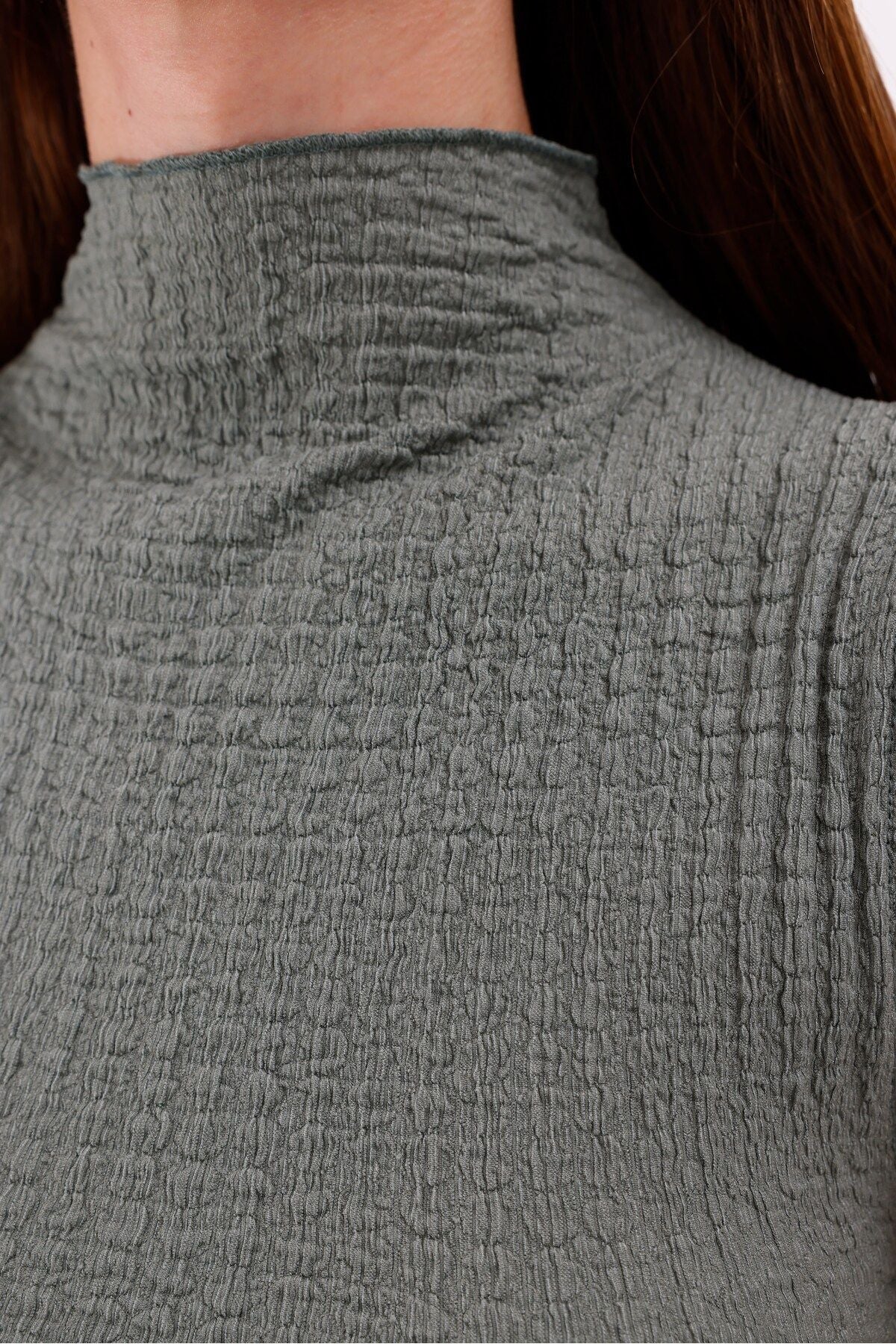 Sarte Royal Kadın Yeşil Kolsuz Bürümcük Bluz