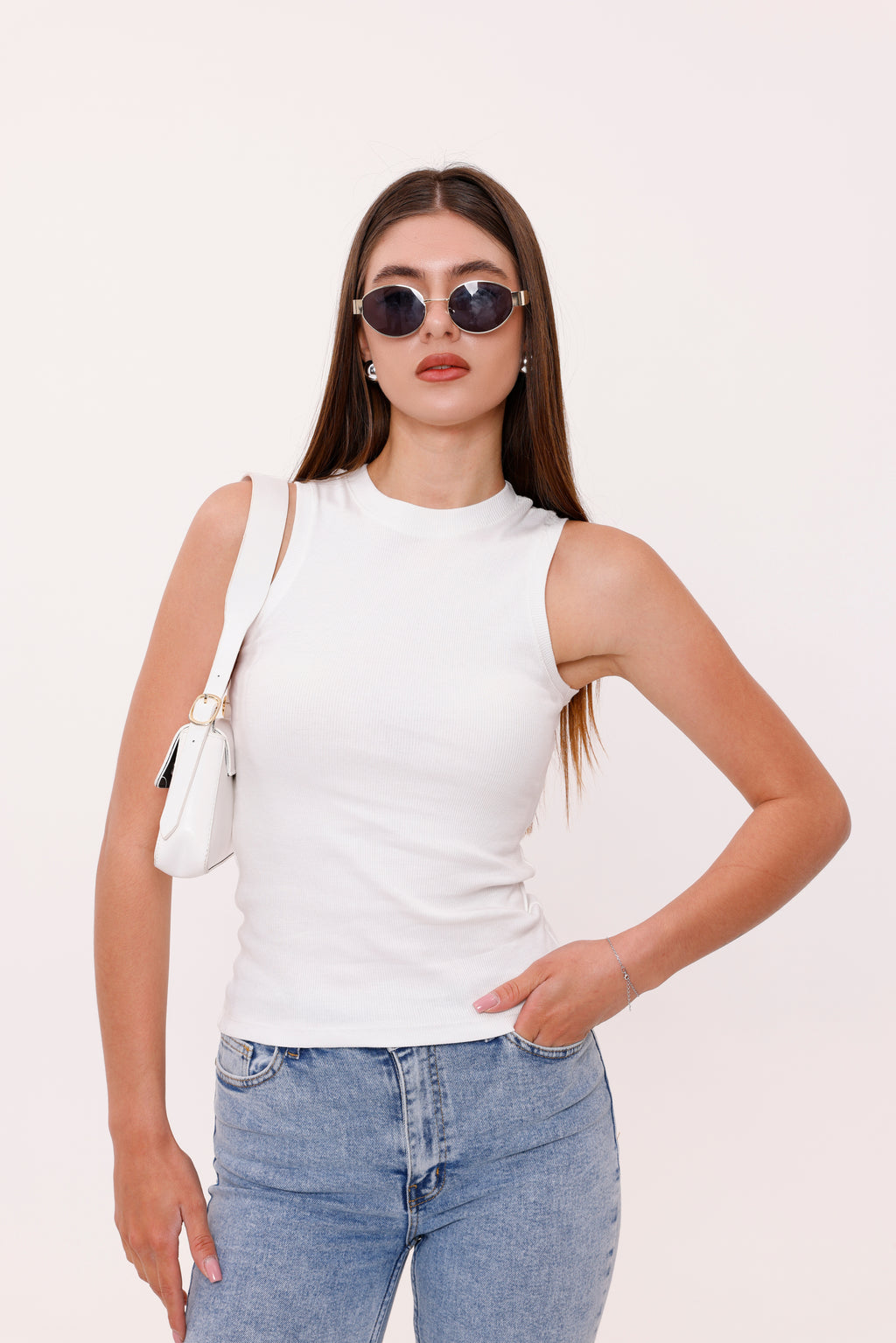 Kadın Halter Yaka Fitilli Bluz Ekru - SRT5003