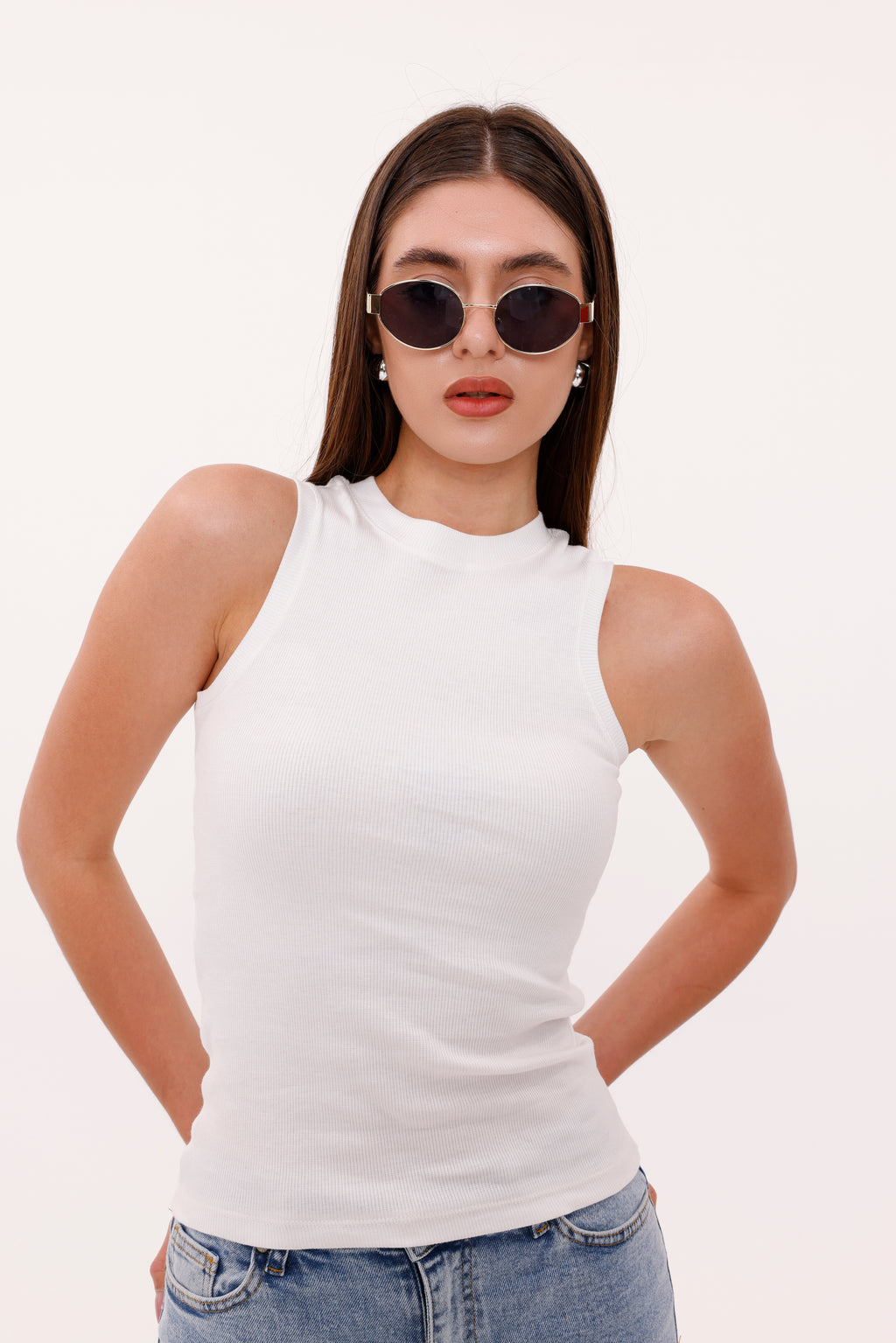 Kadın Halter Yaka Fitilli Bluz Ekru - SRT5003