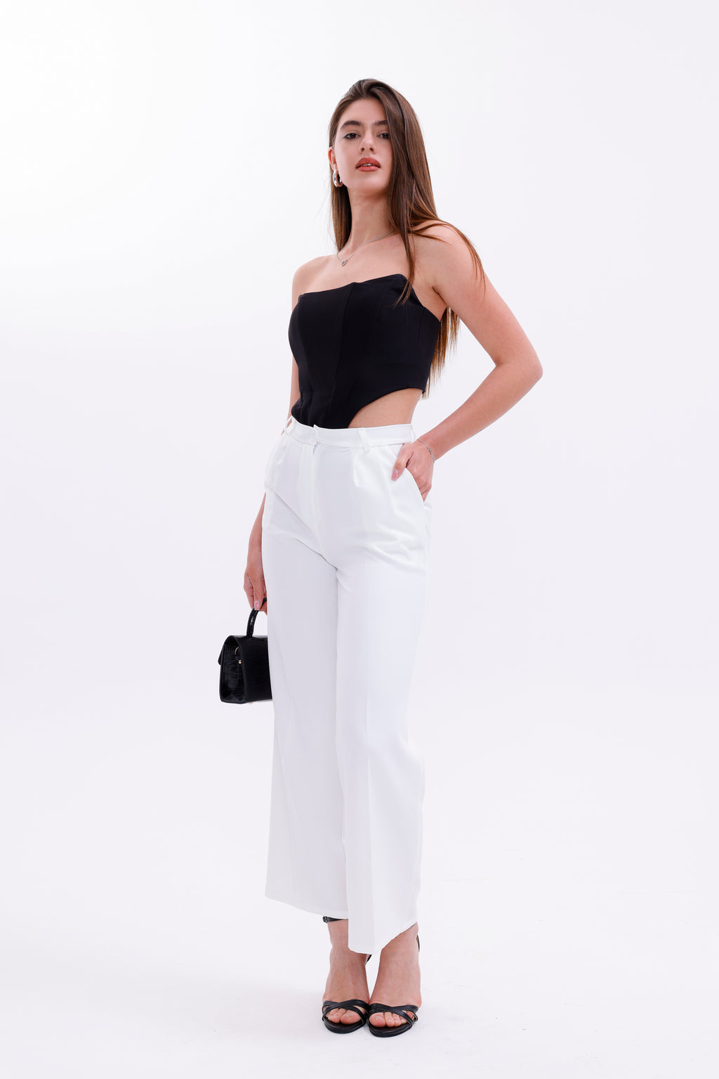 Beyaz Palazzo Pantolon - Sarte Royal
